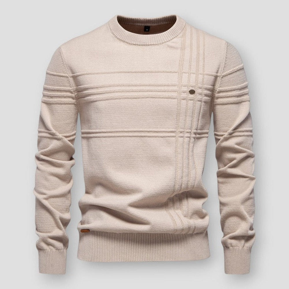 Hombre Jersey de Cuello Redondo | Tejido de Polialgodón & Corte Regular | Uso Diario