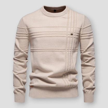 Hombre Jersey de Cuello Redondo | Tejido de Polialgodón & Corte Regular | Uso Diario
