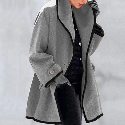 Mujer Gabardina de Lana Merina | Cierre Doble & Bolsillos Laterales | Otoño e Invierno