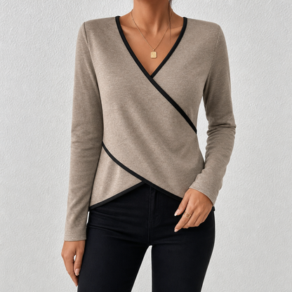 Mujer Jersey de Punto con Cuello en V | Tacto Suave & Transpirable | Todo el Año