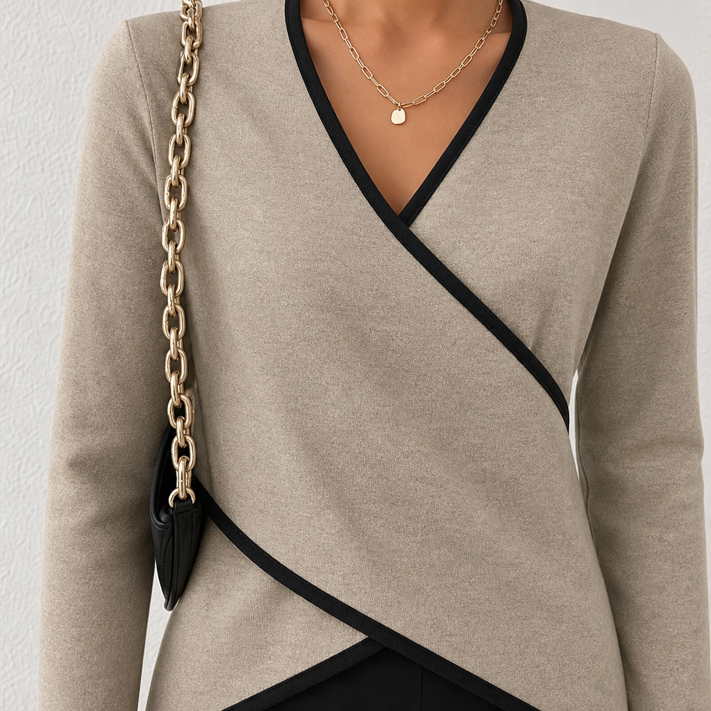 Mujer Jersey de Punto con Cuello en V | Tacto Suave & Transpirable | Todo el Año