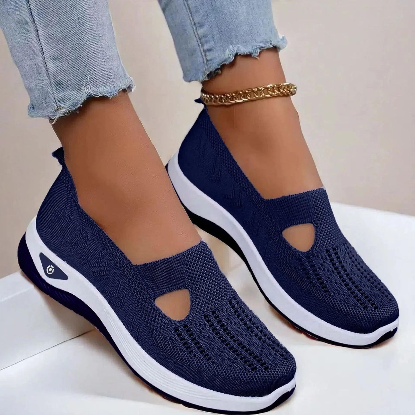 Zapatillas sin cordones para mujer | Suela antideslizante y tejido transpirable