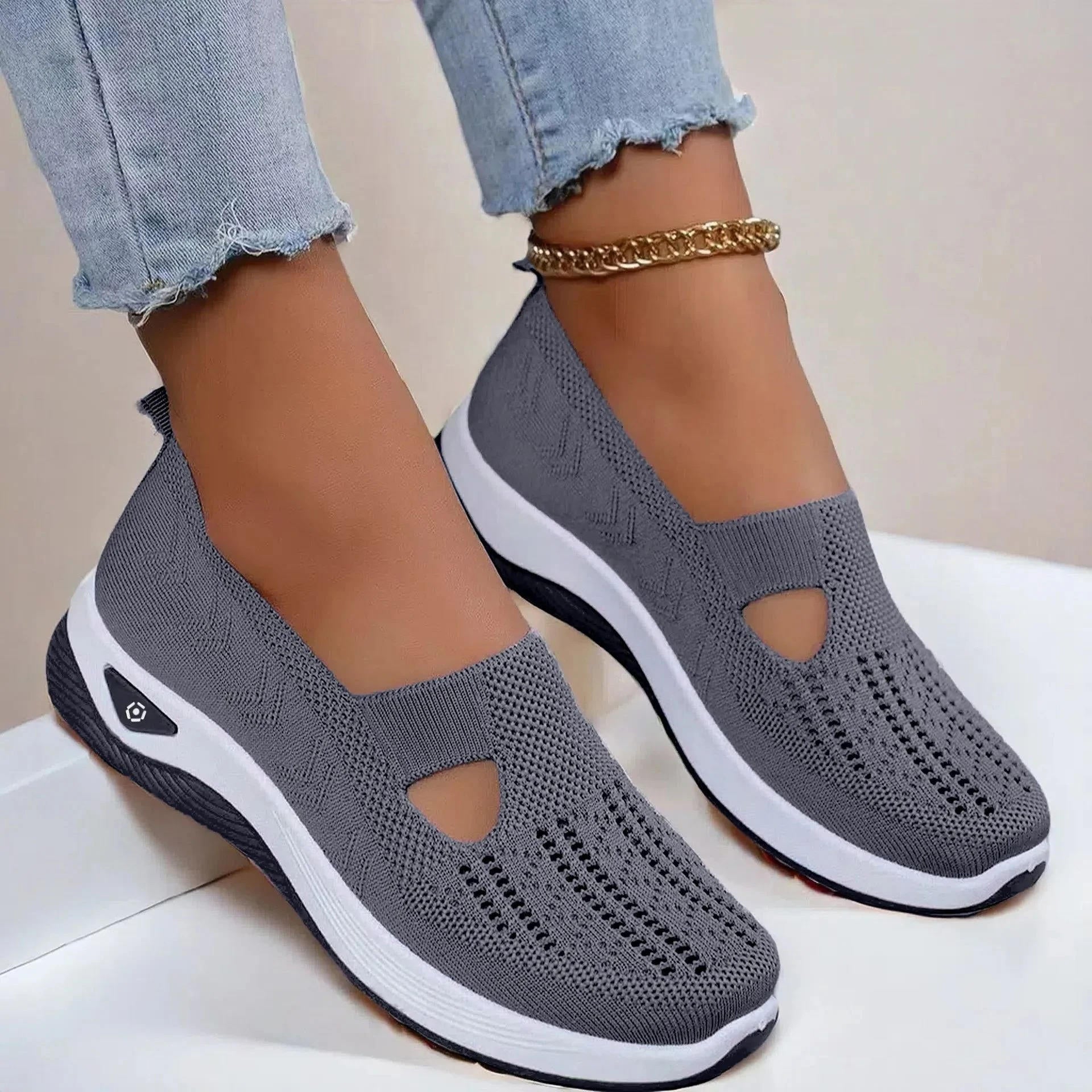 Zapatillas sin cordones para mujer | Suela antideslizante y tejido transpirable