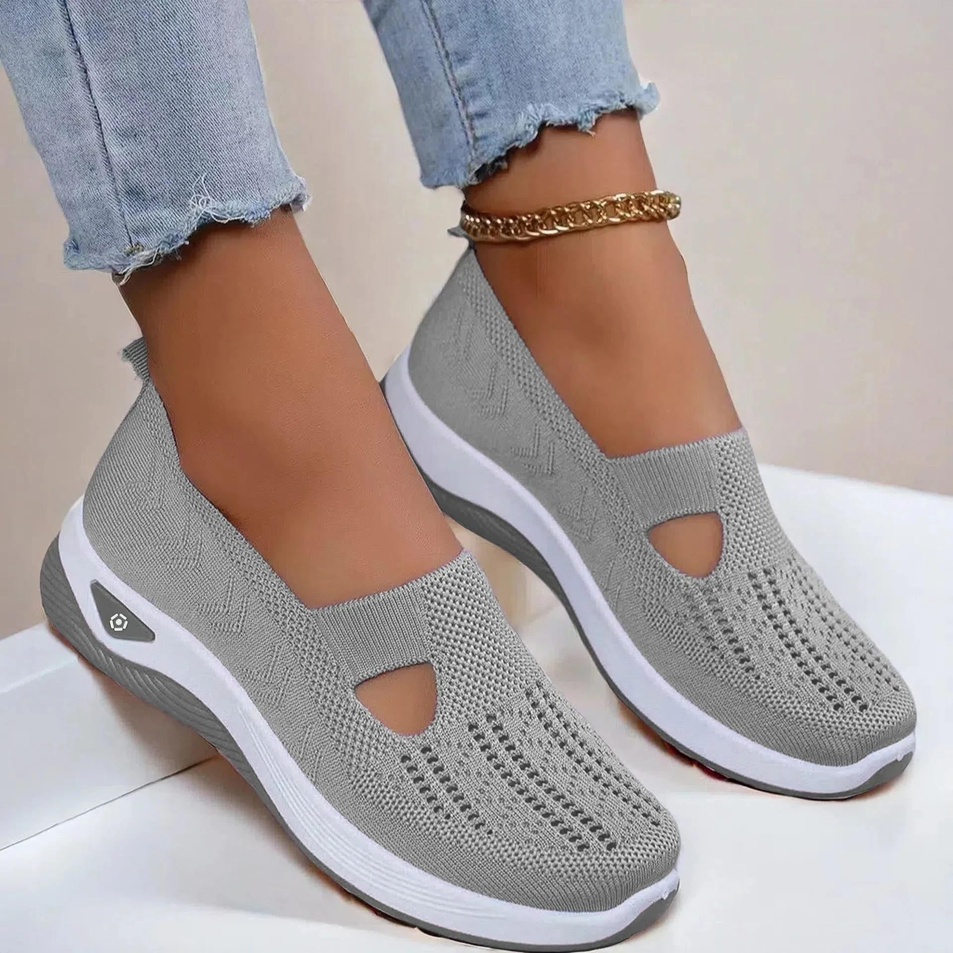Zapatillas sin cordones para mujer | Suela antideslizante y tejido transpirable