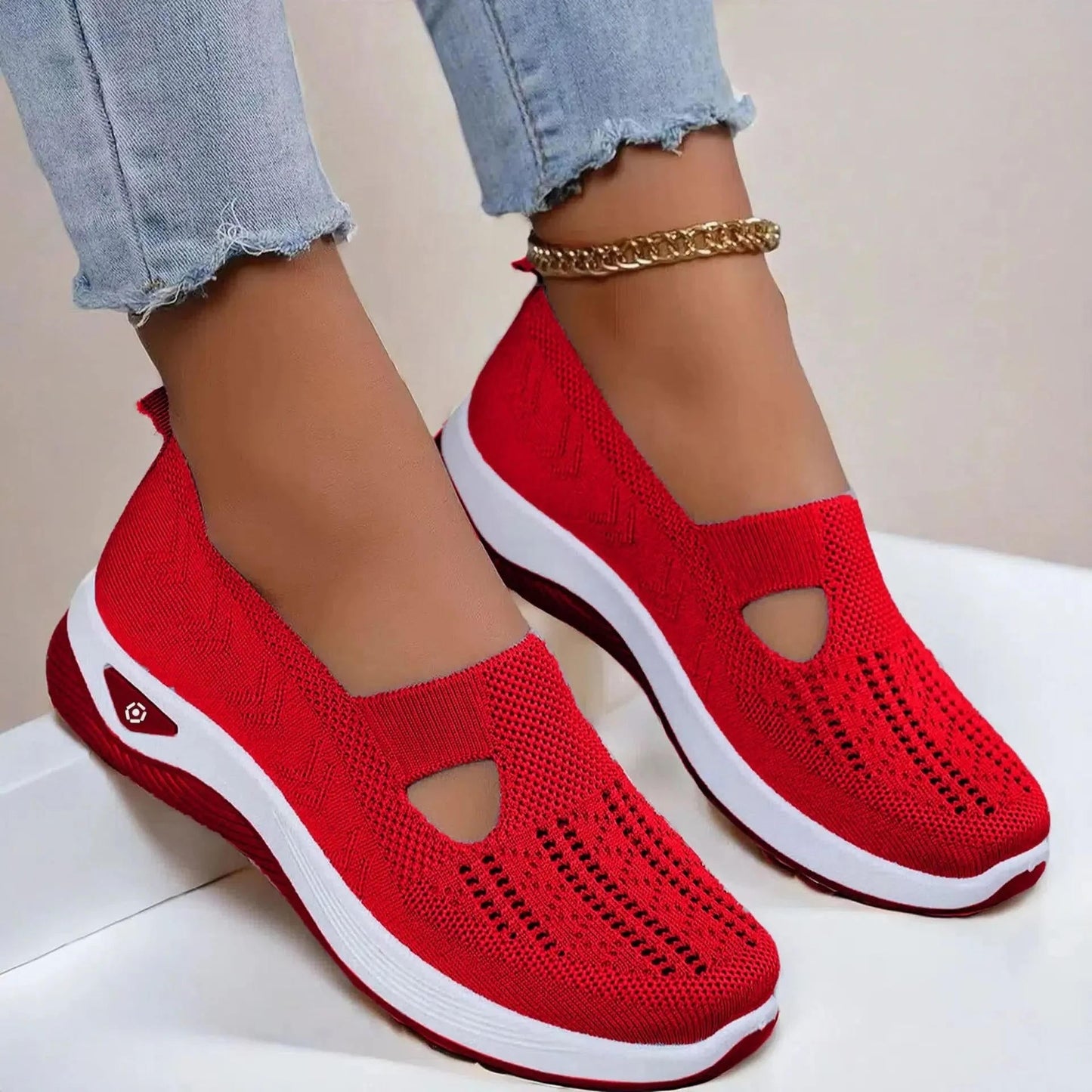 Zapatillas sin cordones para mujer | Suela antideslizante y tejido transpirable