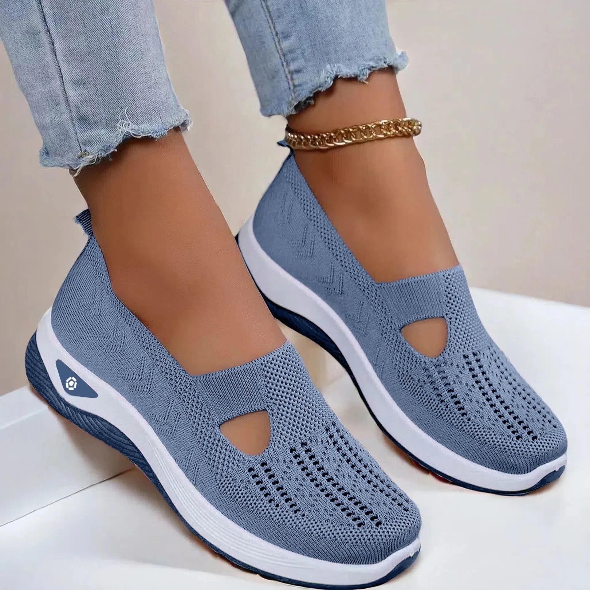 Zapatillas sin cordones para mujer | Suela antideslizante y tejido transpirable
