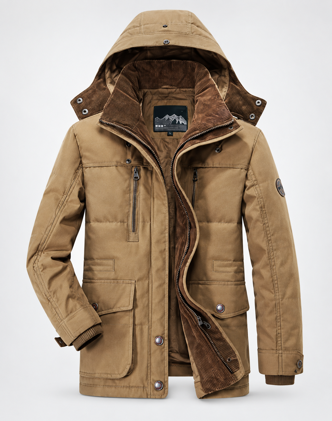 Hombre Chaqueta de Invierno | Forro Polar & Capucha Extraíble | Otoño e Invierno