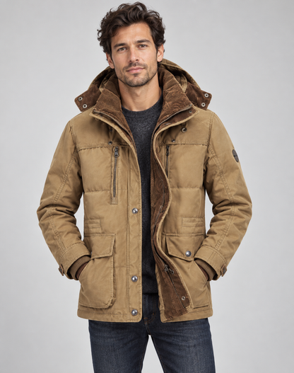 Hombre Chaqueta de Invierno | Forro Polar & Capucha Extraíble | Otoño e Invierno