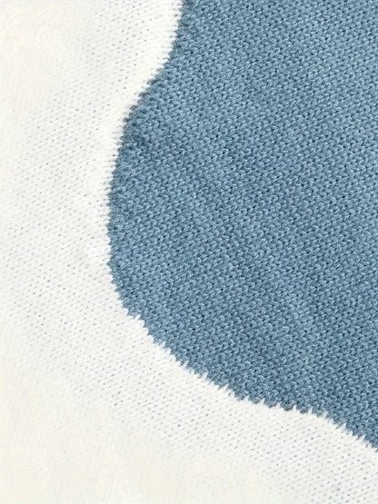 Mujer Sudadera con Capucha de Punto | Colorblock & Cordón Ajustable | Uso Diario