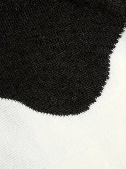 Mujer Sudadera con Capucha de Punto | Colorblock & Cordón Ajustable | Uso Diario