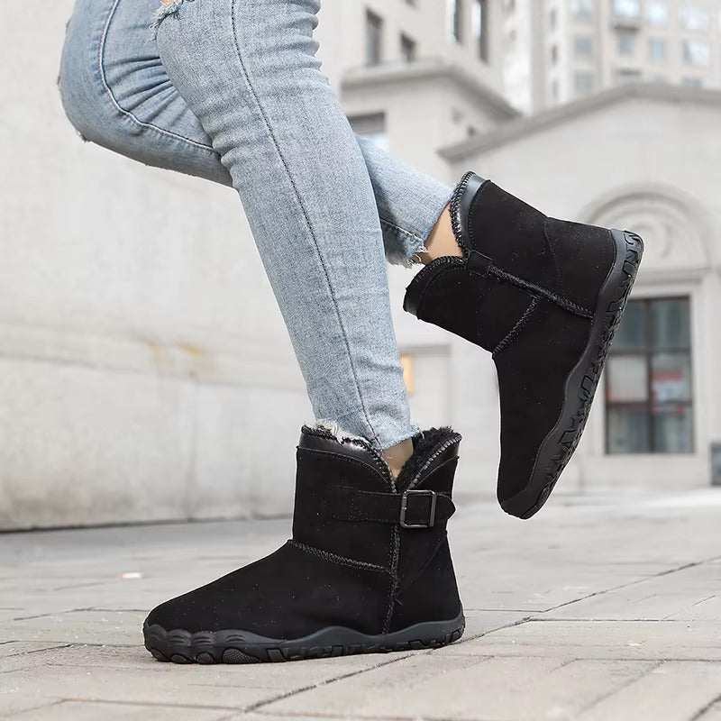 Mujer Botas Barefoot de Invierno | Forro Polar & Suela Antideslizante | Otoño e Invierno