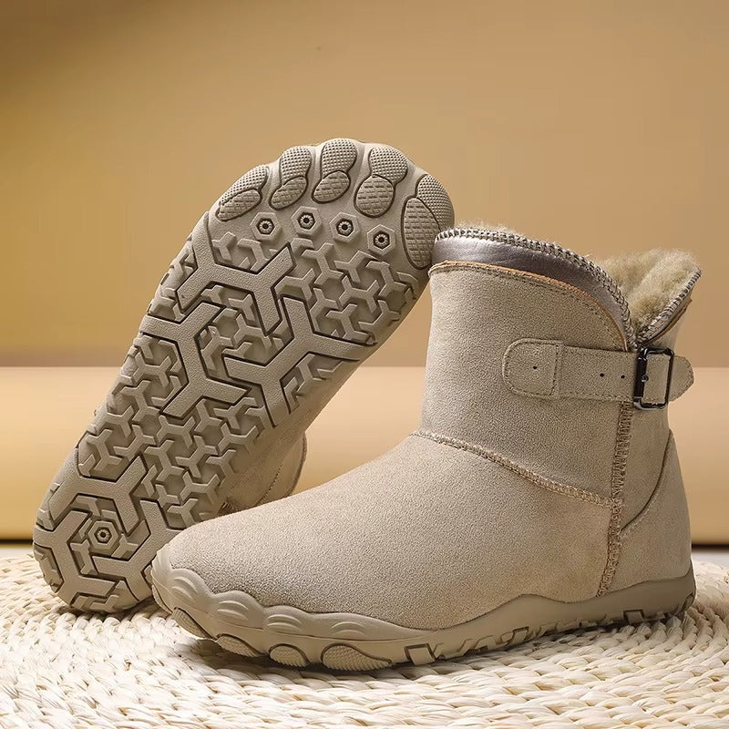 Mujer Botas Barefoot de Invierno | Forro Polar & Suela Antideslizante | Otoño e Invierno
