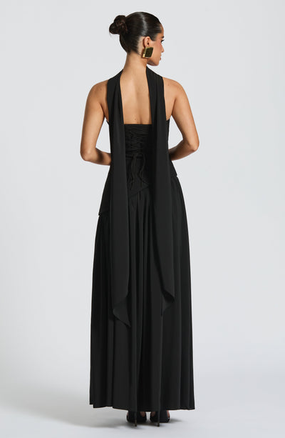 Vestido maxi sin mangas para mujer | Corte asimétrico con abertura lateral