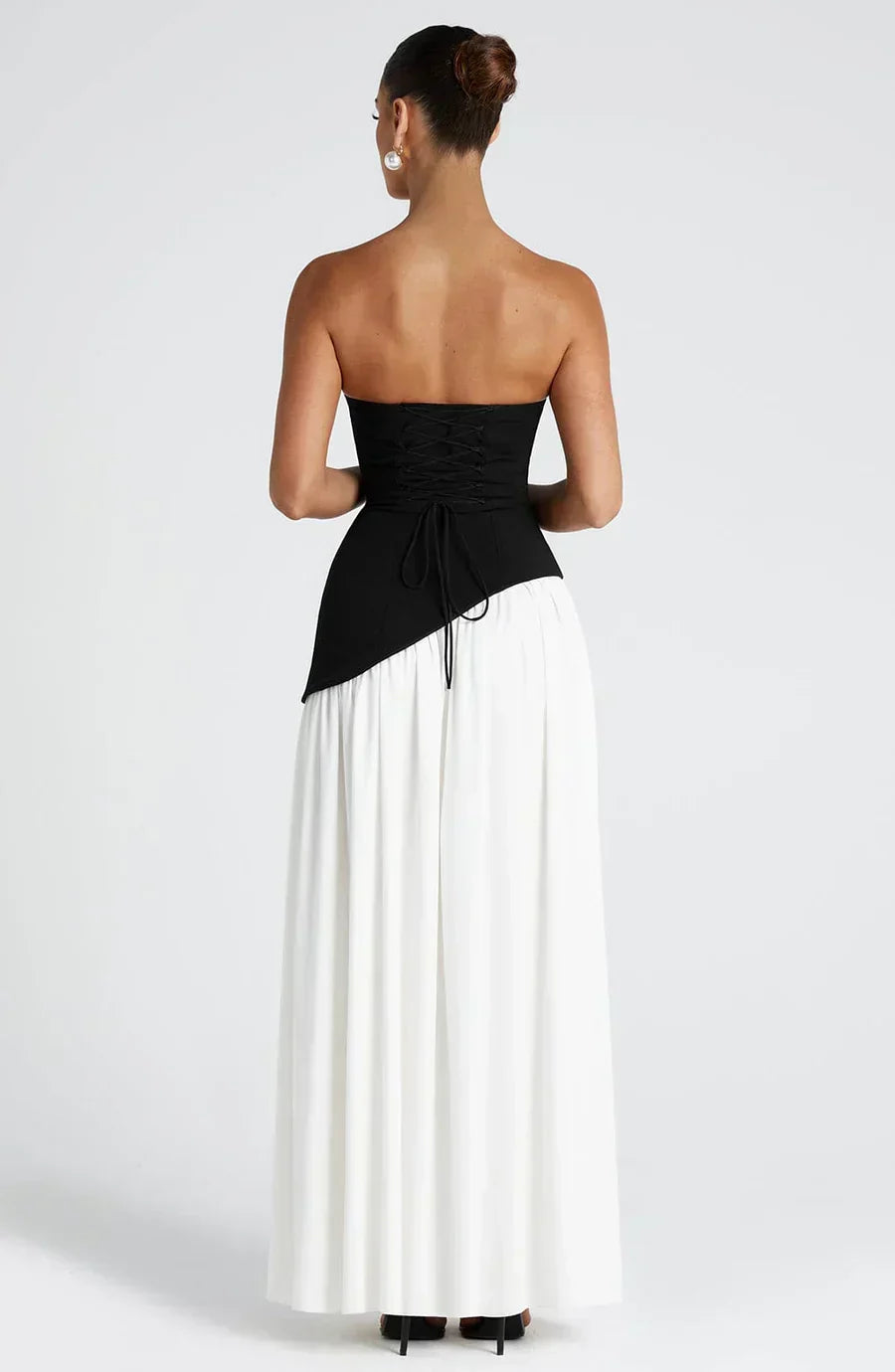 Vestido maxi sin mangas para mujer | Corte asimétrico con abertura lateral