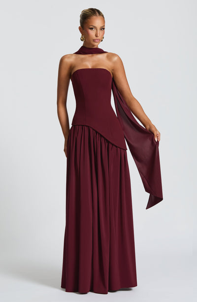 Vestido maxi sin mangas para mujer | Corte asimétrico con abertura lateral
