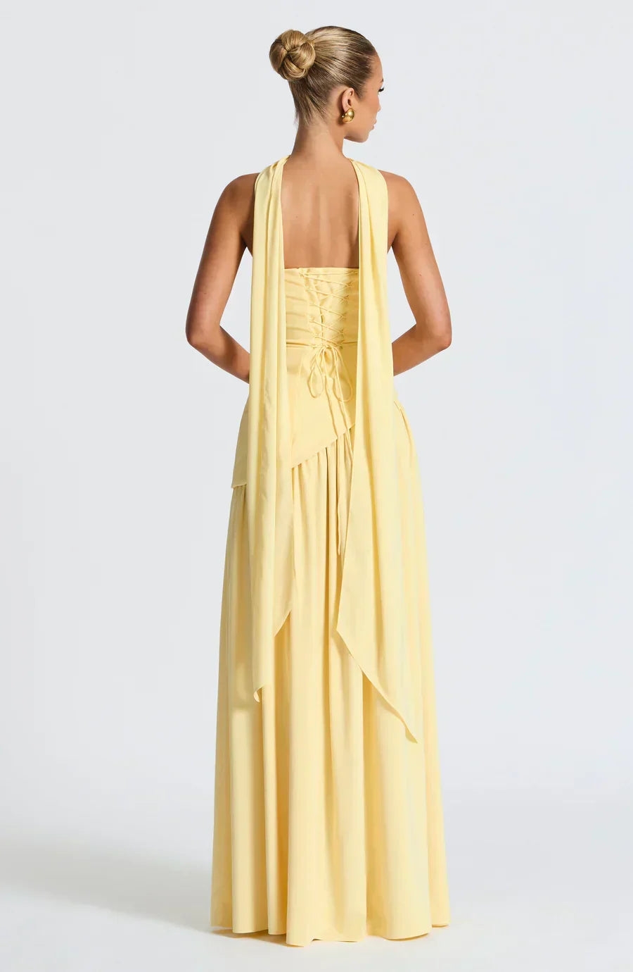 Vestido maxi sin mangas para mujer | Corte asimétrico con abertura lateral