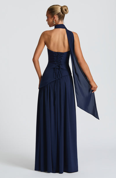 Vestido maxi sin mangas para mujer | Corte asimétrico con abertura lateral