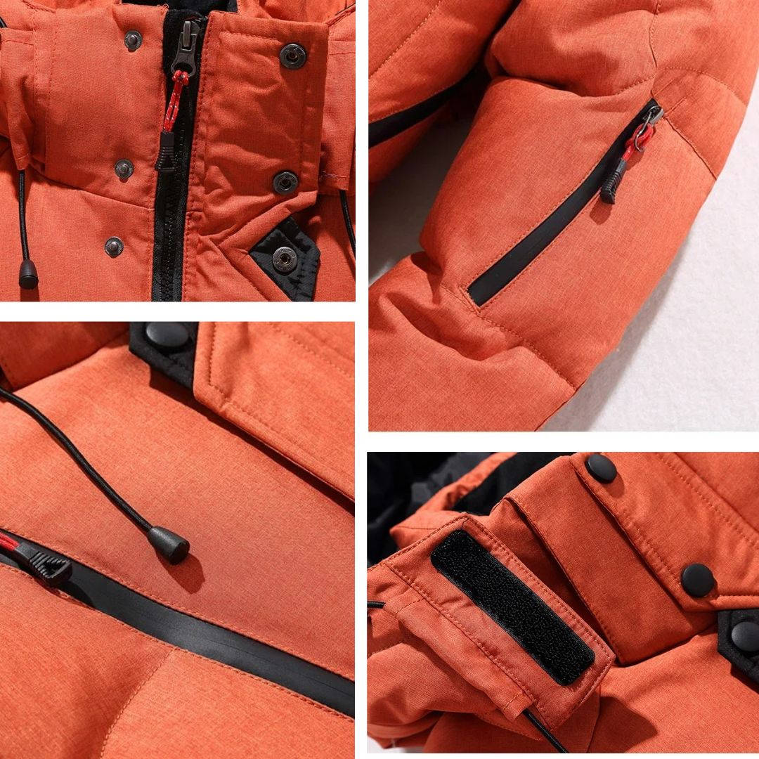 Hombre Parka Acolchada de Invierno | Impermeable & Cortavientos | Otoño e Invierno