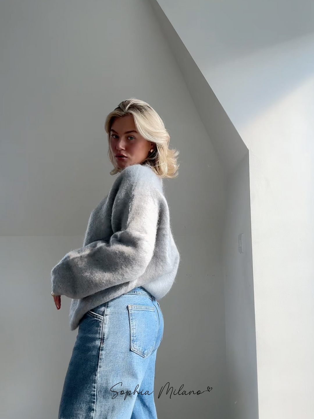 Mujer Jersey de Punto Suave | Cuello Redondo & Corte Holgado | Otoño e Invierno