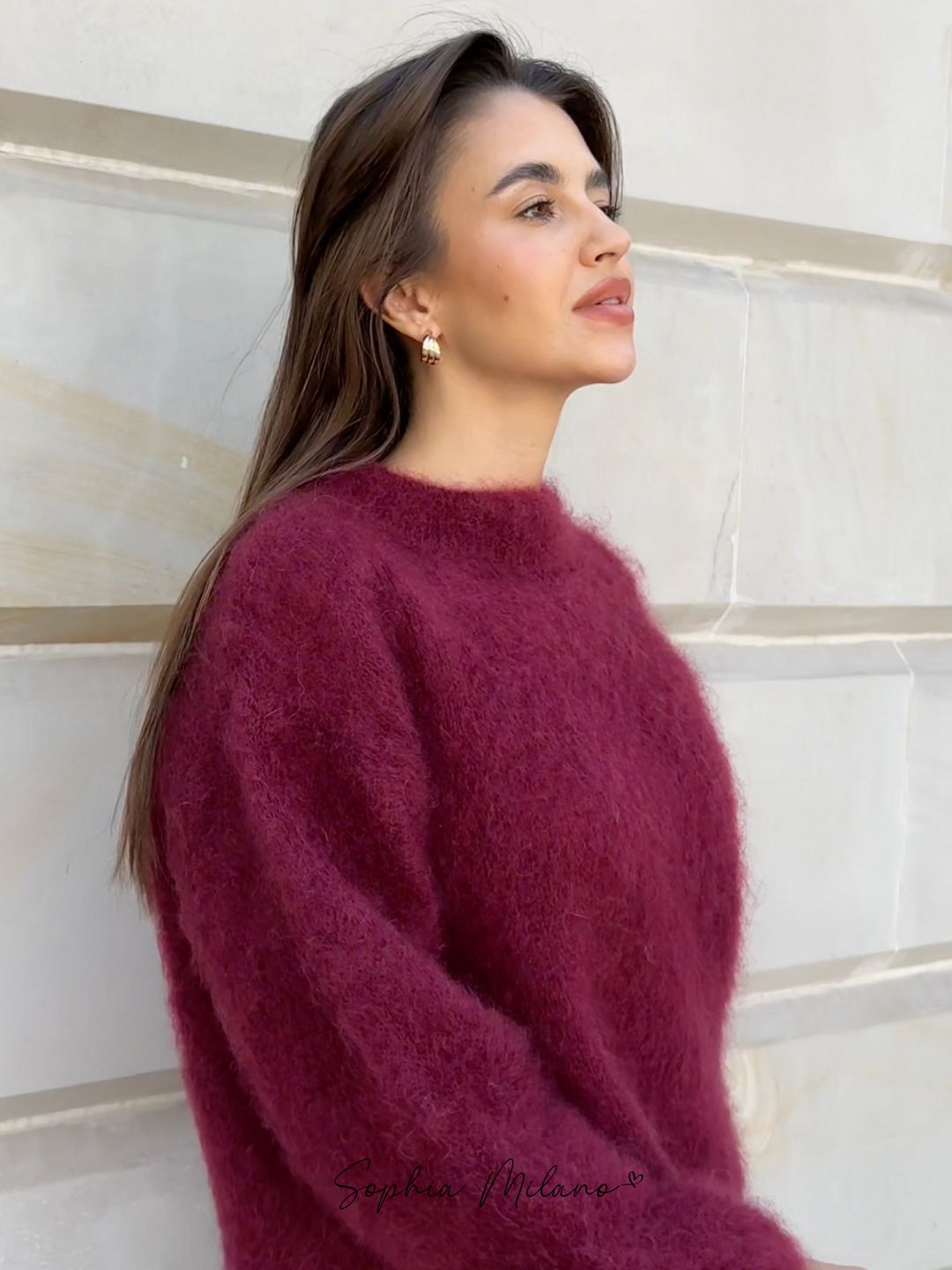 Mujer Jersey de Punto Suave | Cuello Redondo & Corte Holgado | Otoño e Invierno
