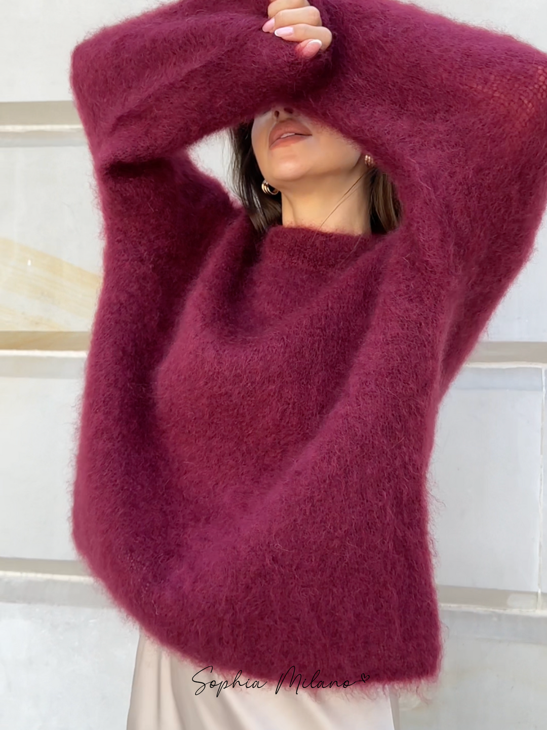 Mujer Jersey de Punto Suave | Cuello Redondo & Corte Holgado | Otoño e Invierno