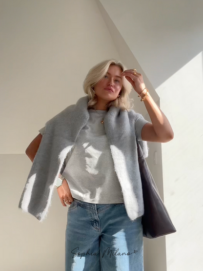 Mujer Jersey de Punto Suave | Cuello Redondo & Corte Holgado | Otoño e Invierno