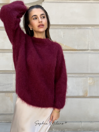 Mujer Jersey de Punto Suave | Cuello Redondo & Corte Holgado | Otoño e Invierno