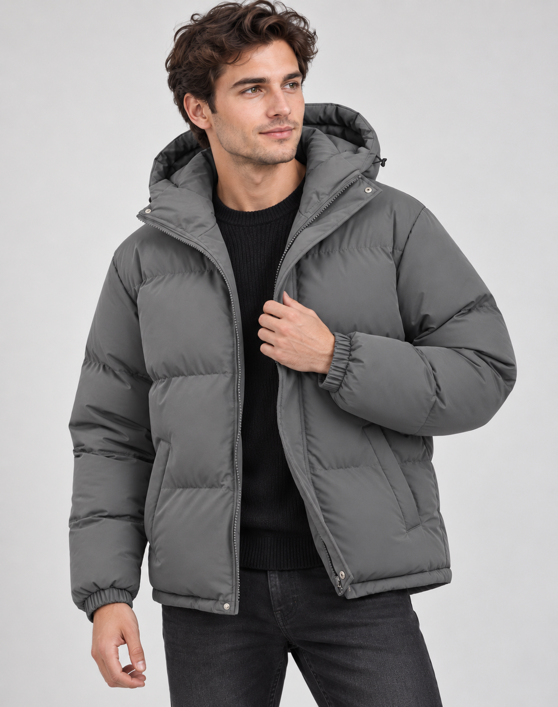 Mujer Abrigo Acolchado Puffer | Capucha & Cierre de Cremallera | Otoño e Invierno