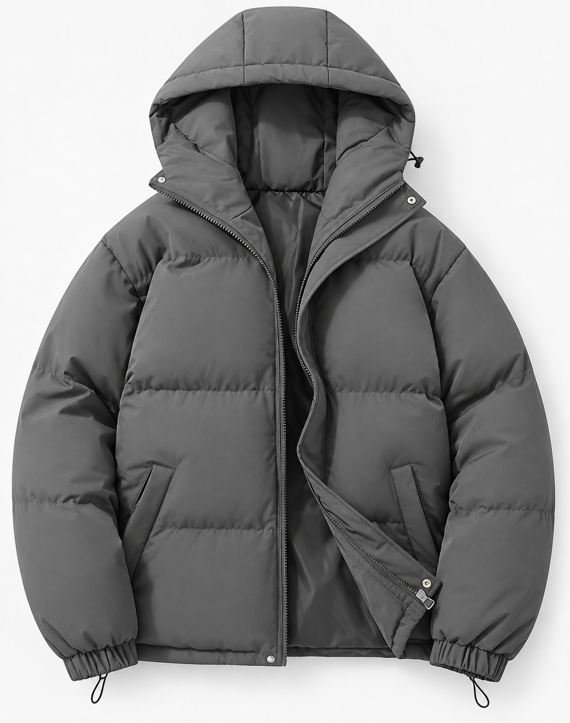 Mujer Abrigo Acolchado Puffer | Capucha & Cierre de Cremallera | Otoño e Invierno