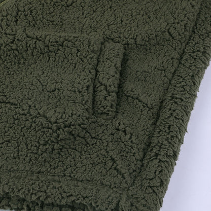 Mujer Chaqueta Polar con Capucha | Cierre de Cremallera & Corte Holgado | Casual y Diario