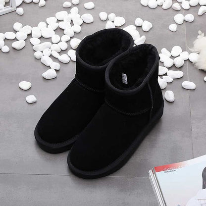 Mujer Botas de Nieve al Tobillo | Cuero Auténtico & Forro Cálido | Otoño e Invierno