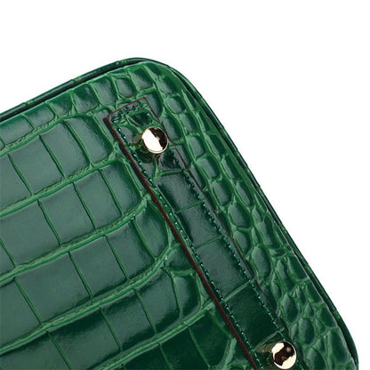Mujer Bolso de Mano de Cuero | Cierre Giratorio & Varios Bolsillos | Uso Diario