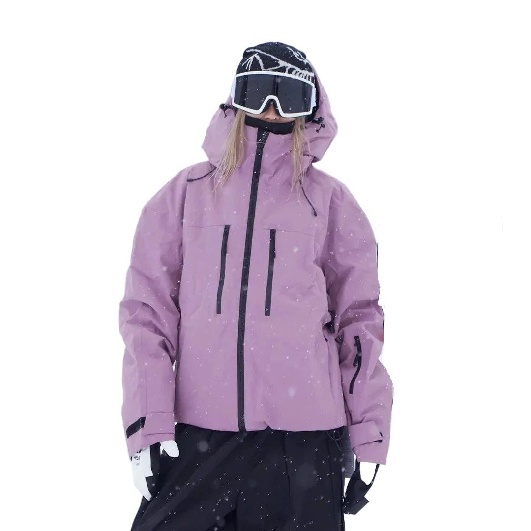 Mujer Chaqueta de Nieve con Capucha | Cierre de Cremallera & Bolsillos | Otoño e Invierno