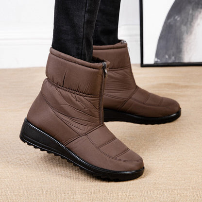 Mujer Botas de Nieve de Media Caña | Impermeables & Cierre de Cremallera Lateral | Otoño e Invierno